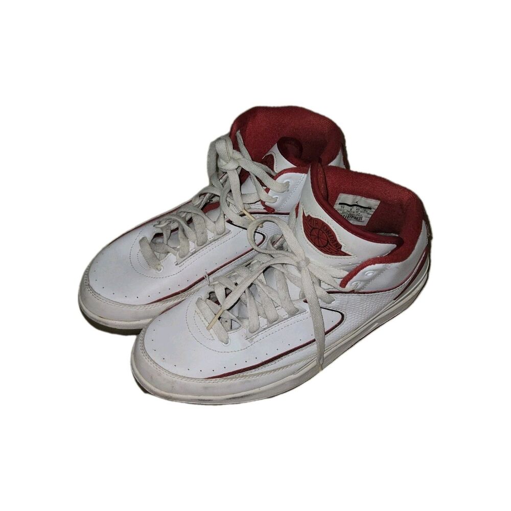 Nike YOUTH Air Jordan Retro 2 White Varsity 395718-102 SIZE 7